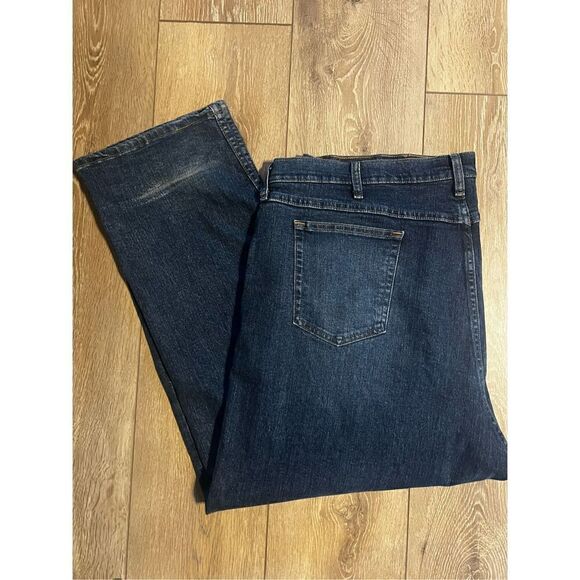 Wrangler Men’s Size 46x30 Straight Leg Jeans Blue Dark Wash Denim Stretch - Picture 4 of 7